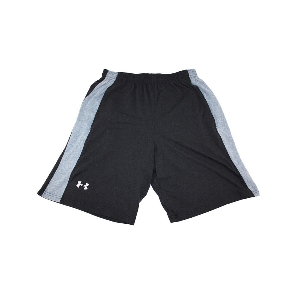 Under Armour shorts men's small basketball gym workout black grey‎